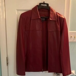 Wilsons Leather Jacket - Women. Red. Size Medium.